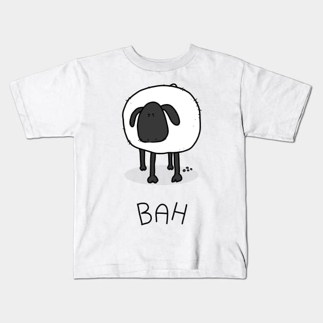 Grumpy Sheep Kids T-Shirt by grumpyanimals